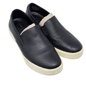 Naturalizer‎ Marianne Black Perforated Leather Slip On Sneakers Women's 9 Wide